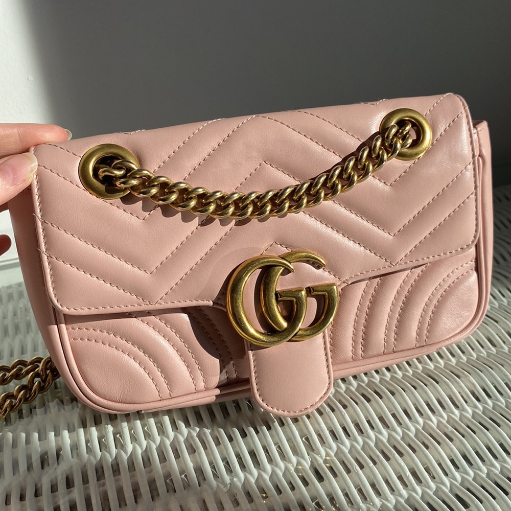 Gucci Mini Marmont 2.0 shoulder bag. Pink 💗